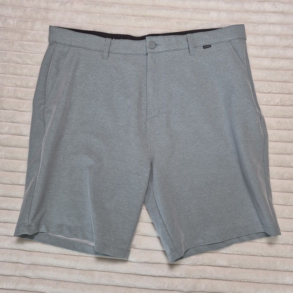 Hurley Hybrid Walk Shorts Mens Size 40 Stretch Pockets Blue Gray Summer Vacation
